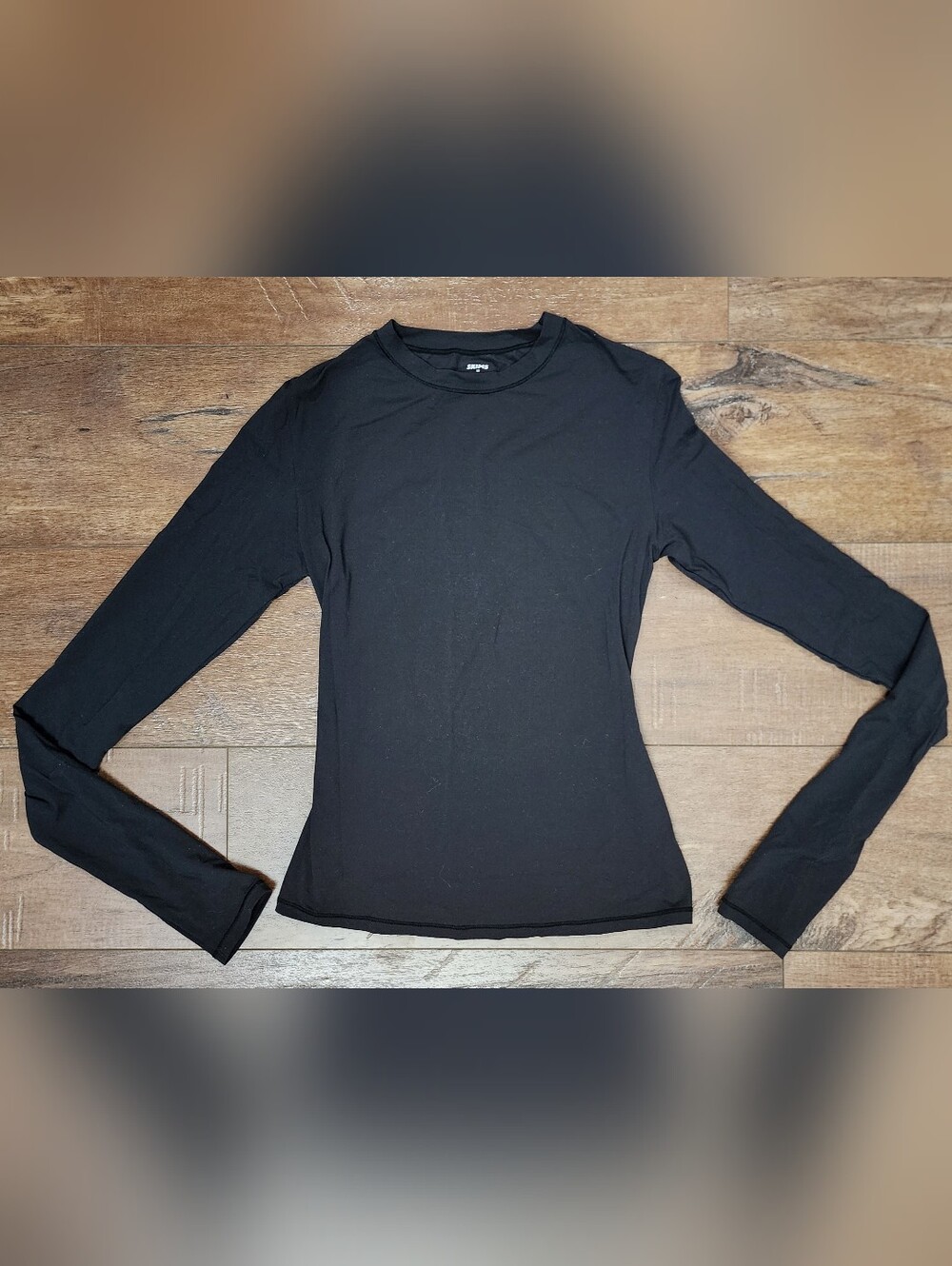 Skims Long Sleeve Crewneck Top, Size XS